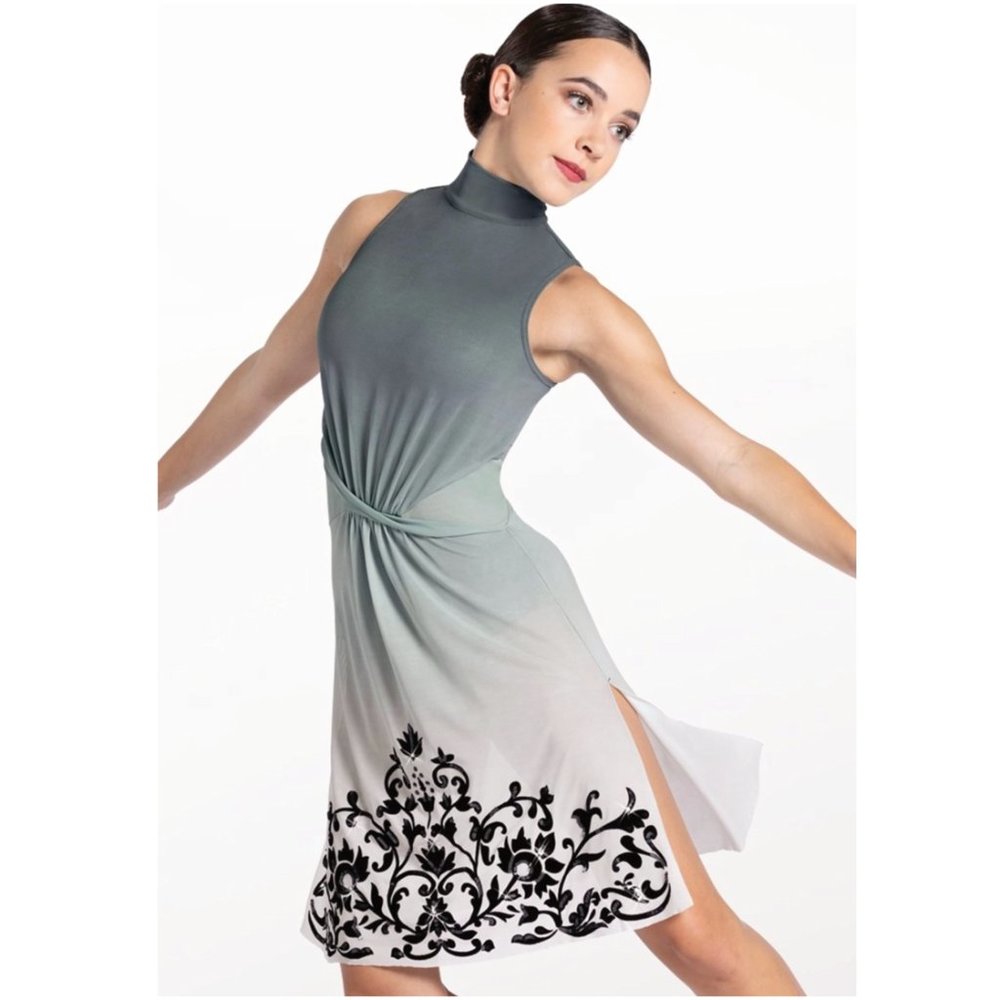 Weissman Ballet/Lryical Dance Costume Dark Teal Ombre Dress